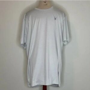 Spyder Men's Active Performance Dry Fit Sports Tee Gray White Tee Size XL